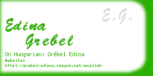 edina grebel business card